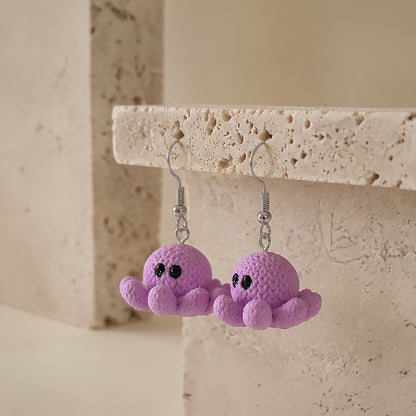 3D Print Oorbel - Gehaakte Octopus