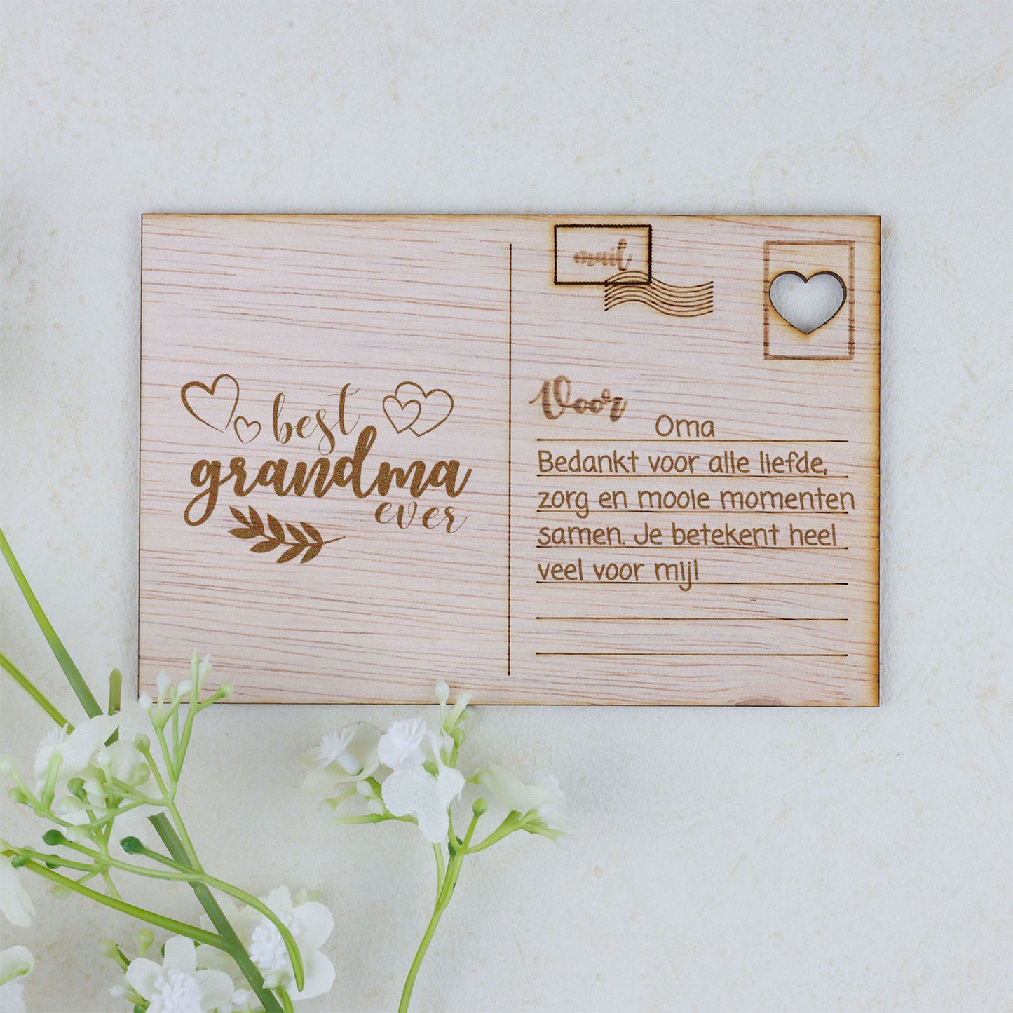 Houten kaart - Best grandma