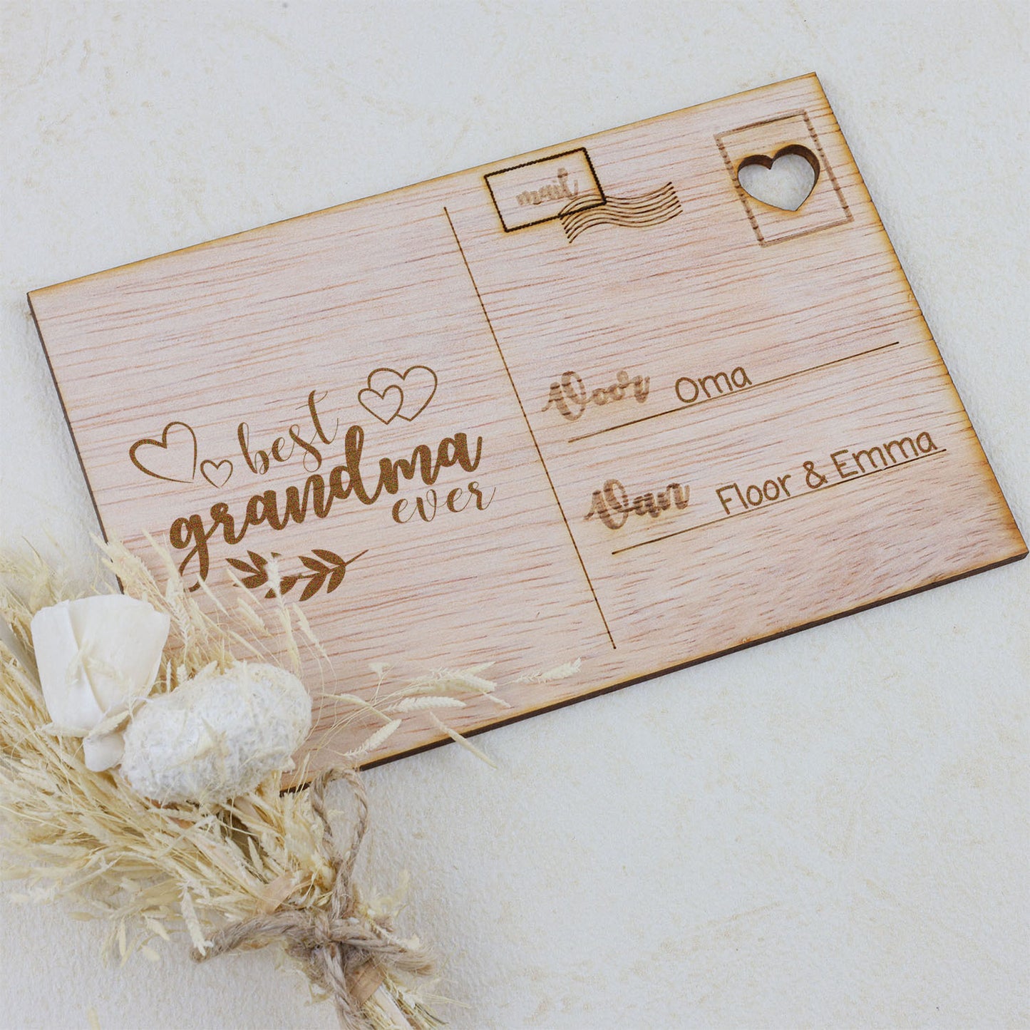 Houten kaart - Best grandma