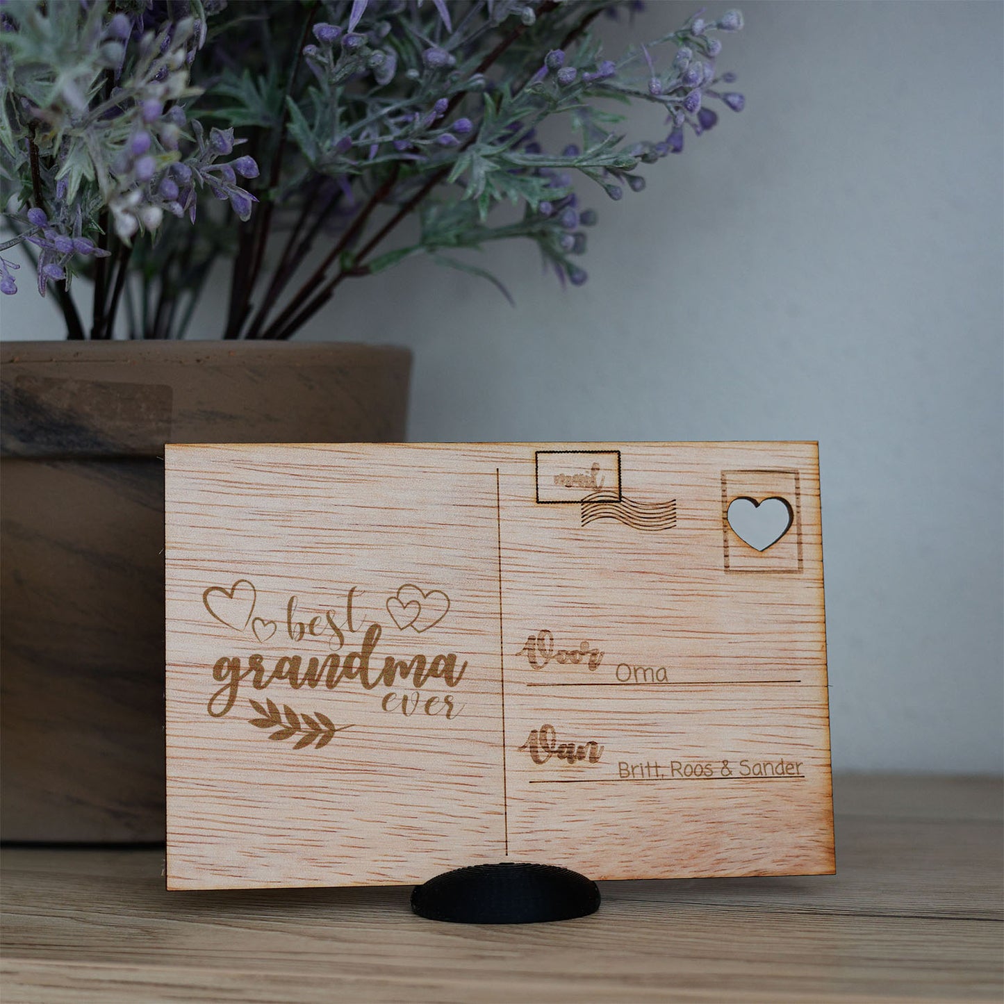 Houten kaart - Best grandma