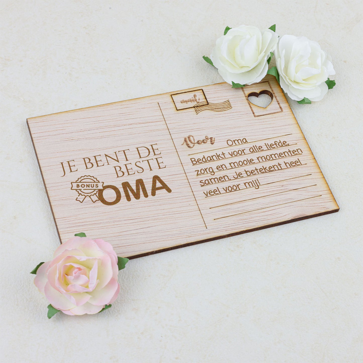 Houten kaart - Je bent de beste (bonus) OMA