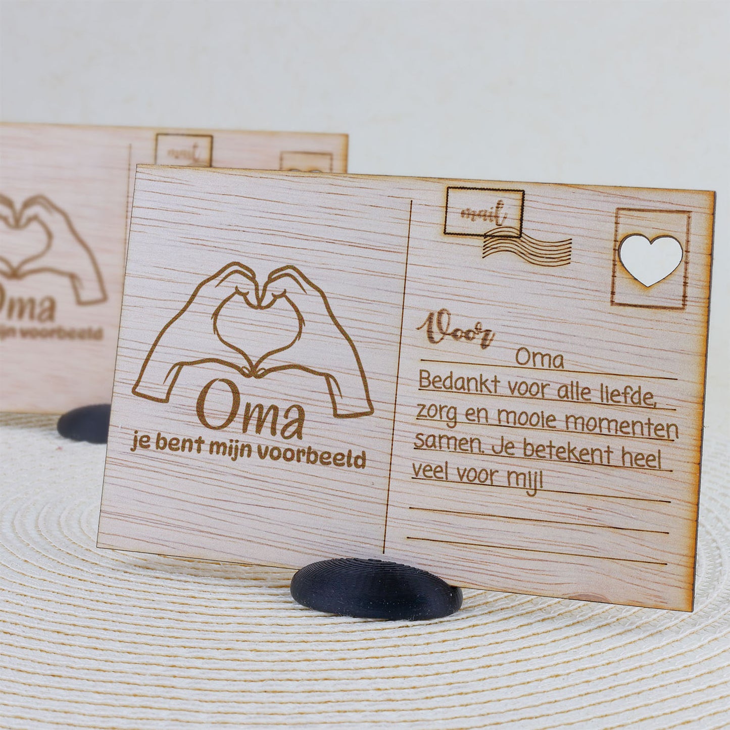 Houten kaart - Oma, je bent mijn voorbeeld