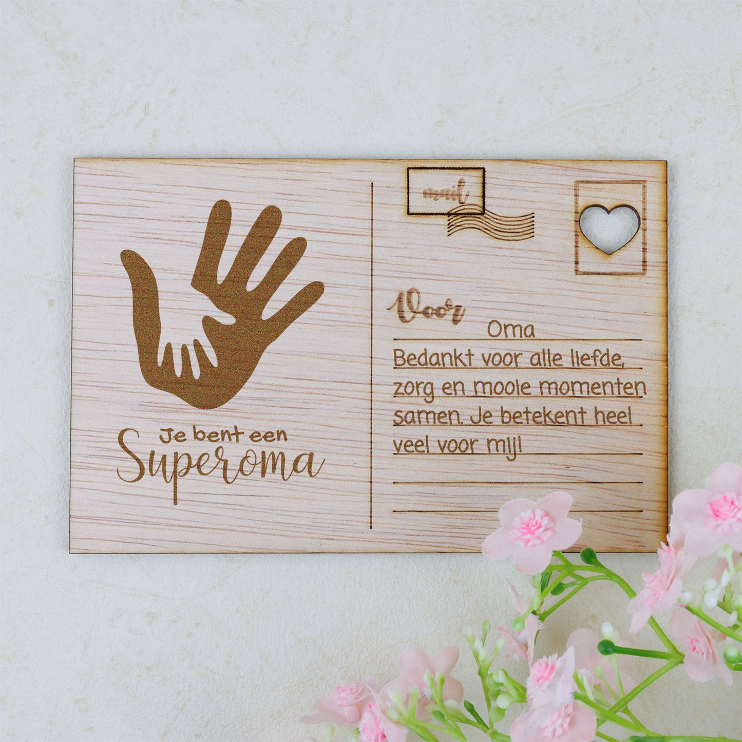 Houten kaart - Je bent een superoma