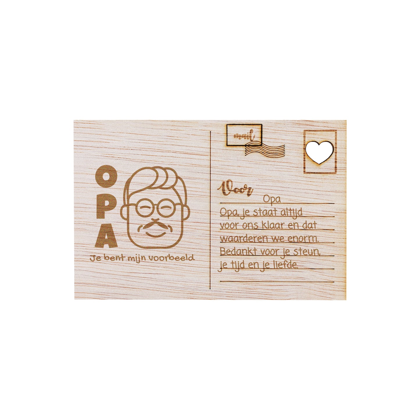 Houten kaart - OPA, je bent mijn voorbeeld