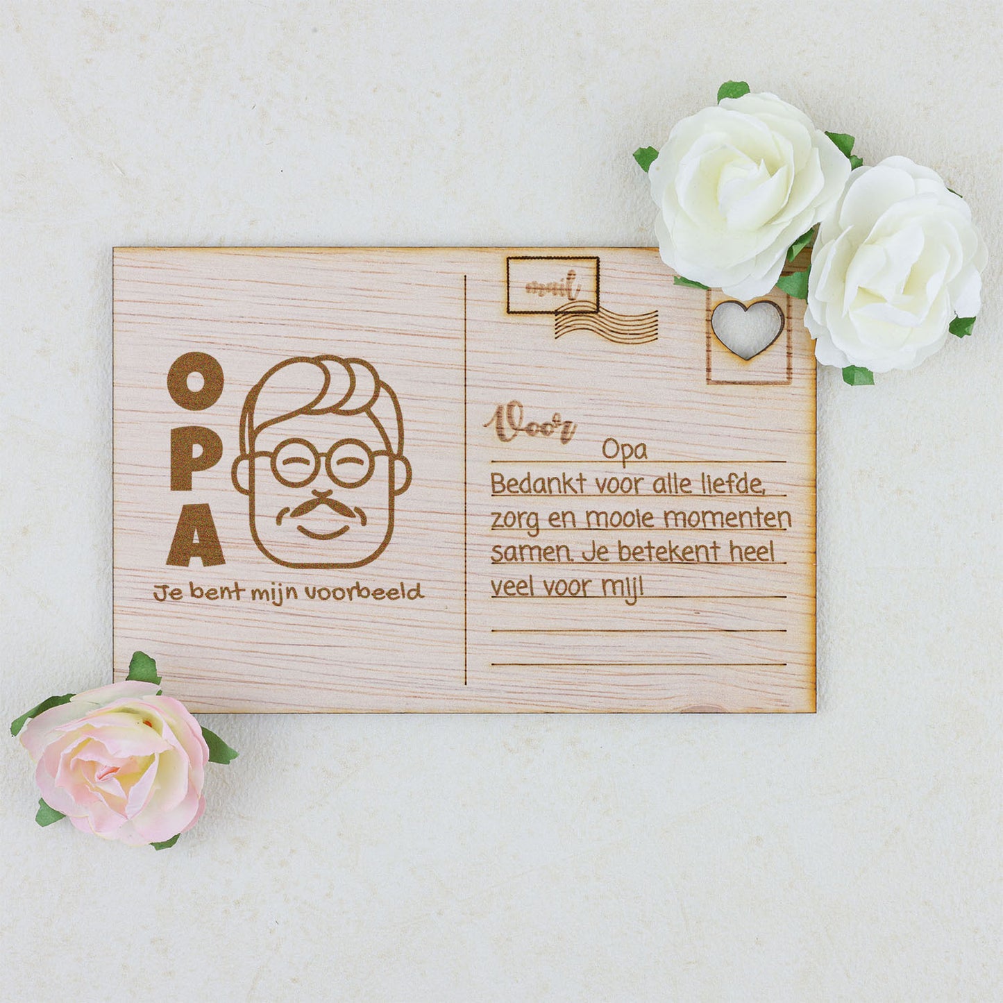 Houten kaart - OPA, je bent mijn voorbeeld