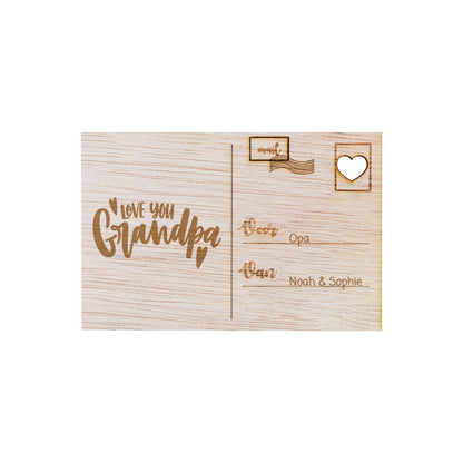 Houten kaart - I Love You Grandpa