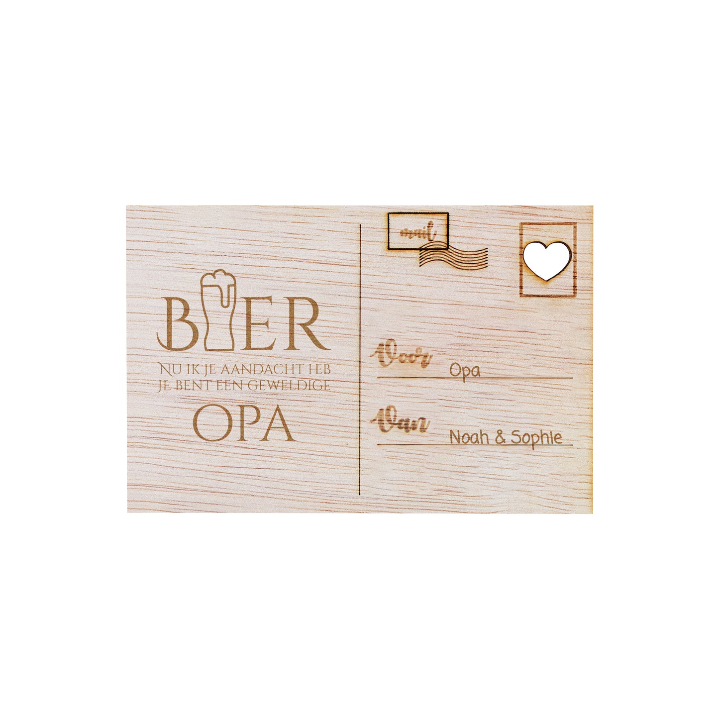 Houten kaart - Opa's BIER