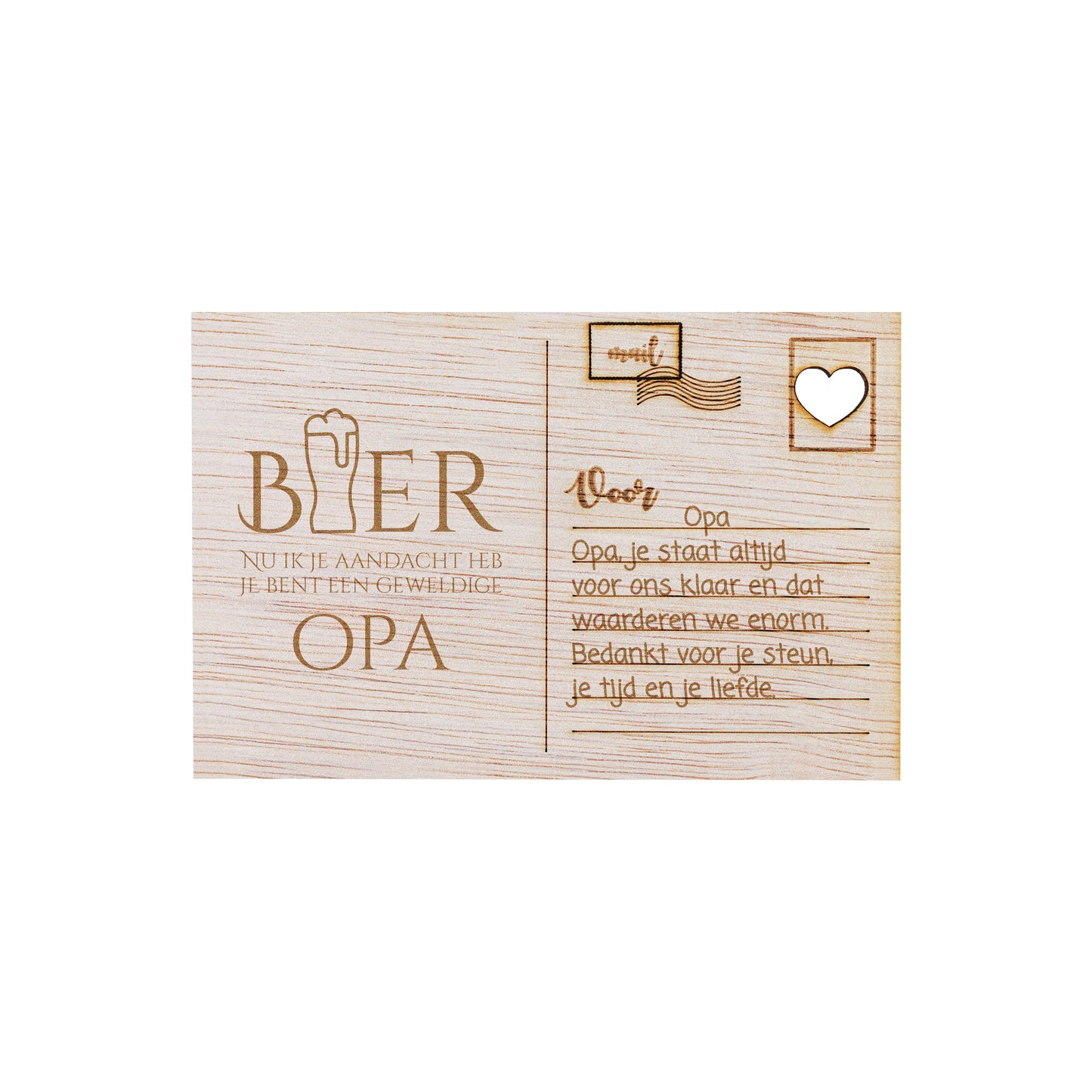 Houten kaart - Opa's BIER