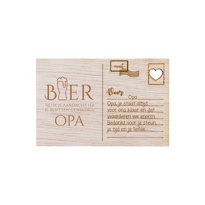 Houten kaart - Opa's BIER