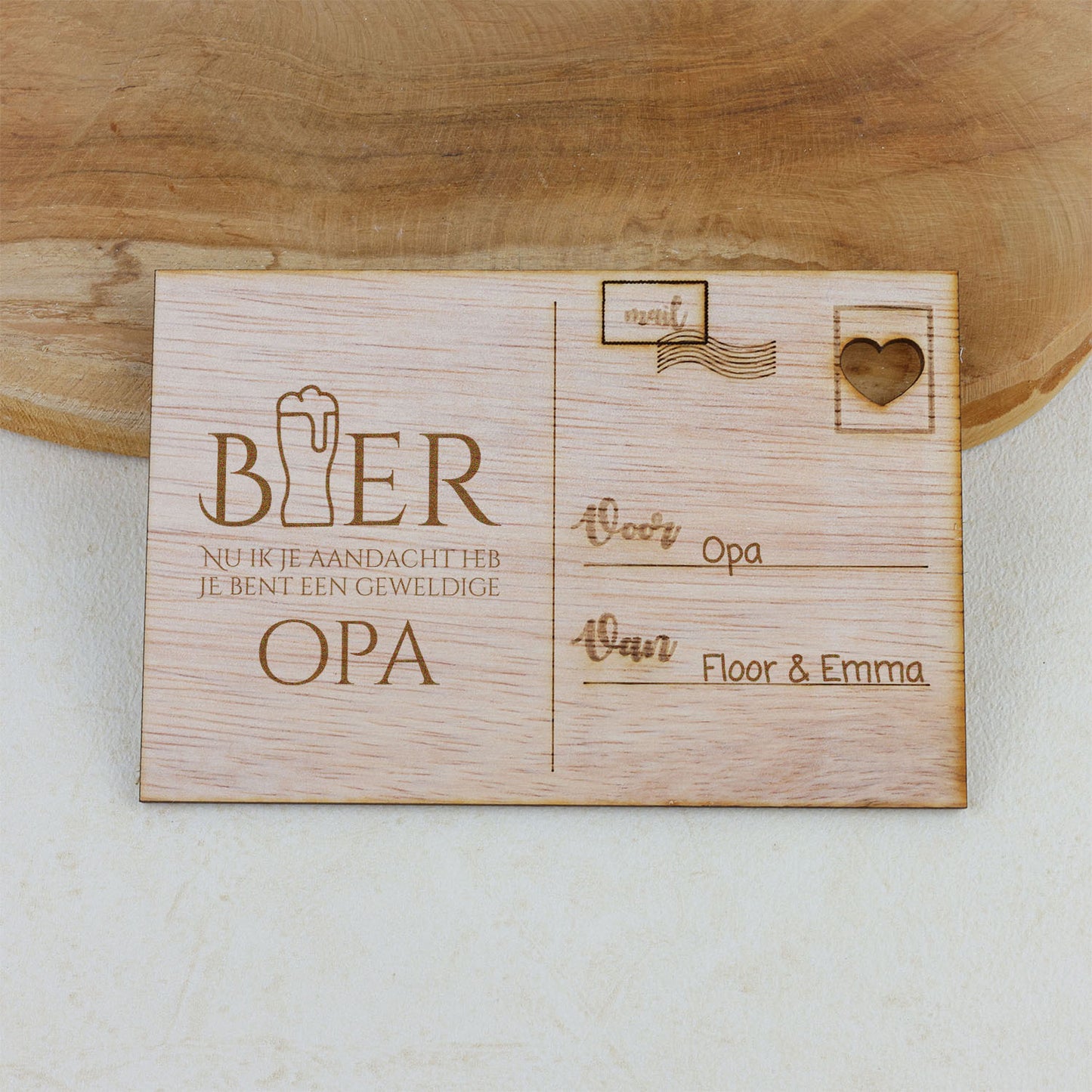 Houten kaart - Opa's BIER