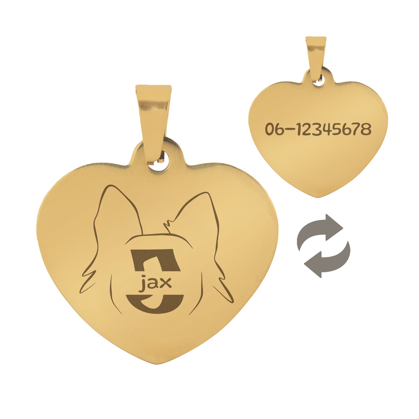 Hondenpenning Hartje - Oren ID