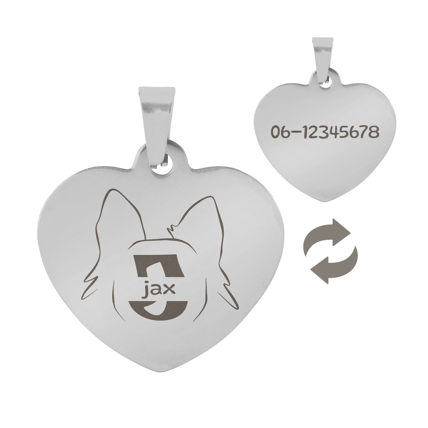 Hondenpenning Hartje - Oren ID