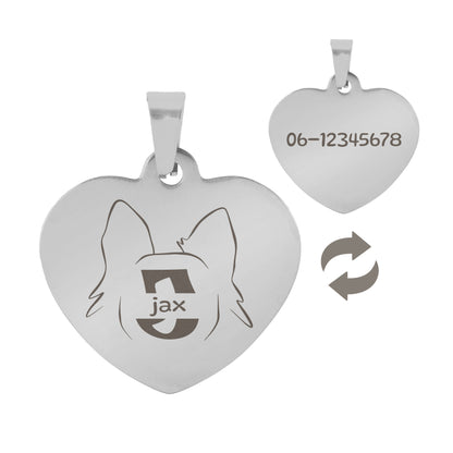 Hondenpenning Hartje - Oren ID