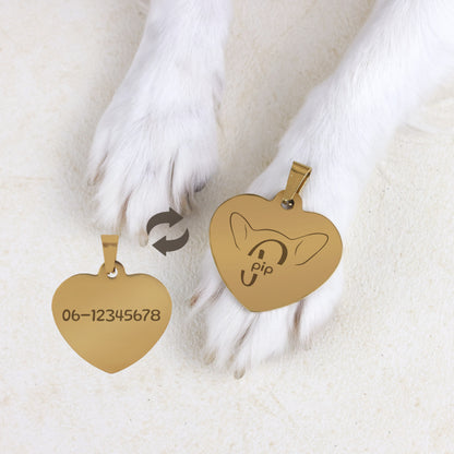 Hondenpenning Hartje - Oren ID