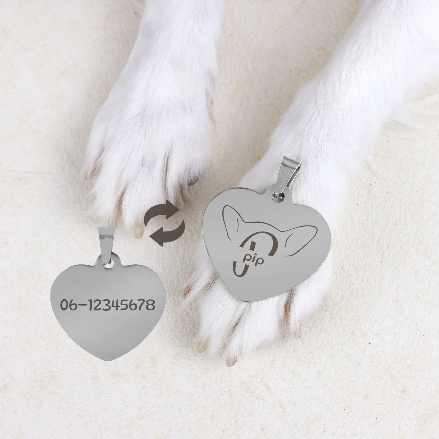 Hondenpenning Hartje - Oren ID