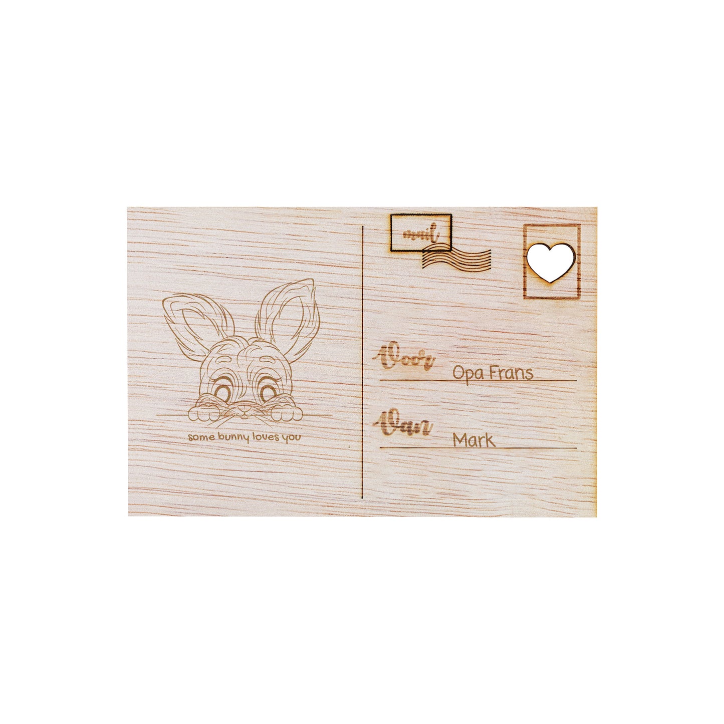 Houten kaart - Some Bunny Loves You