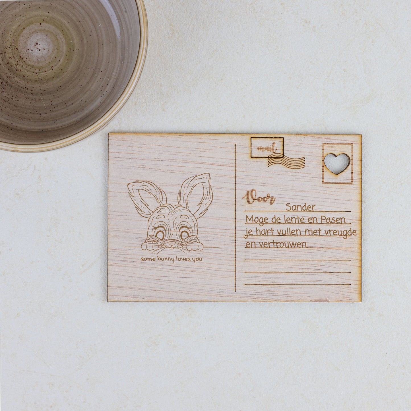 Houten kaart - Some Bunny Loves You
