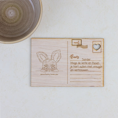 Houten kaart - Some Bunny Loves You