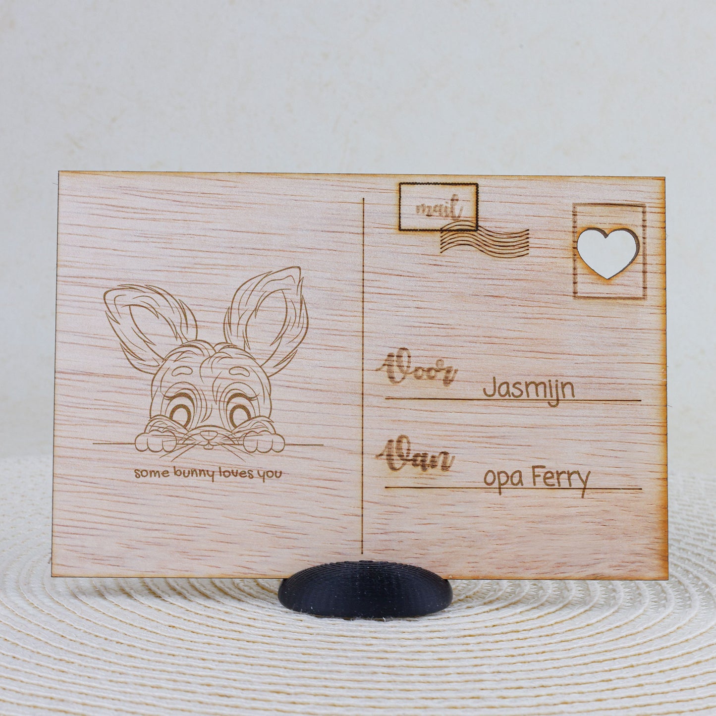 Houten kaart - Some Bunny Loves You