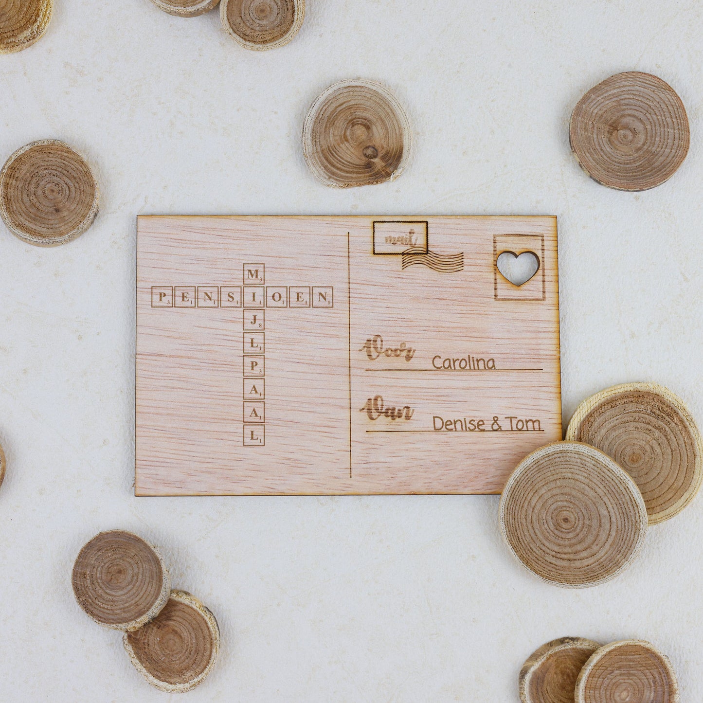 Houten kaart - Pensioen Mijlpaal Puzzel