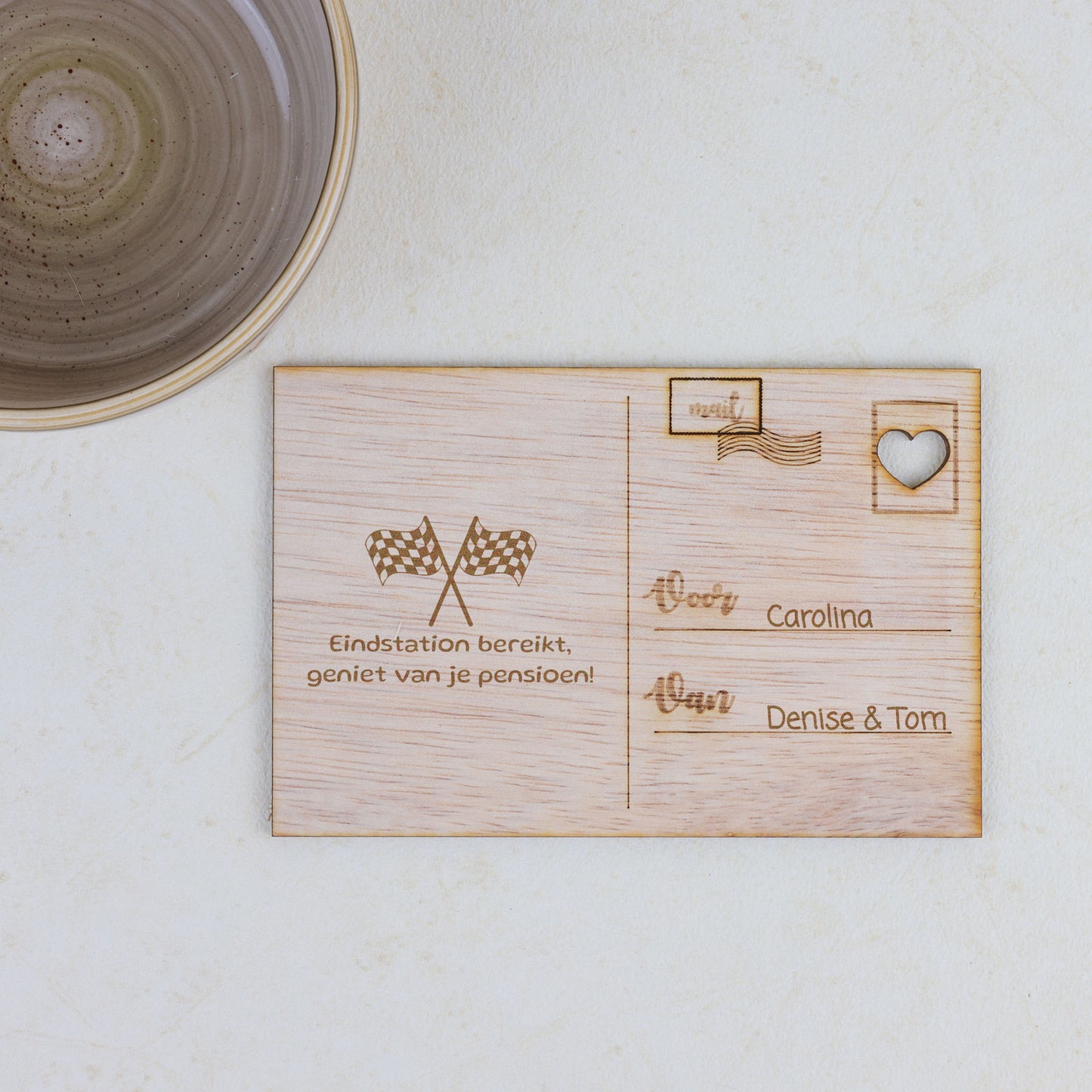 Houten kaart - Eind Station Bereikt