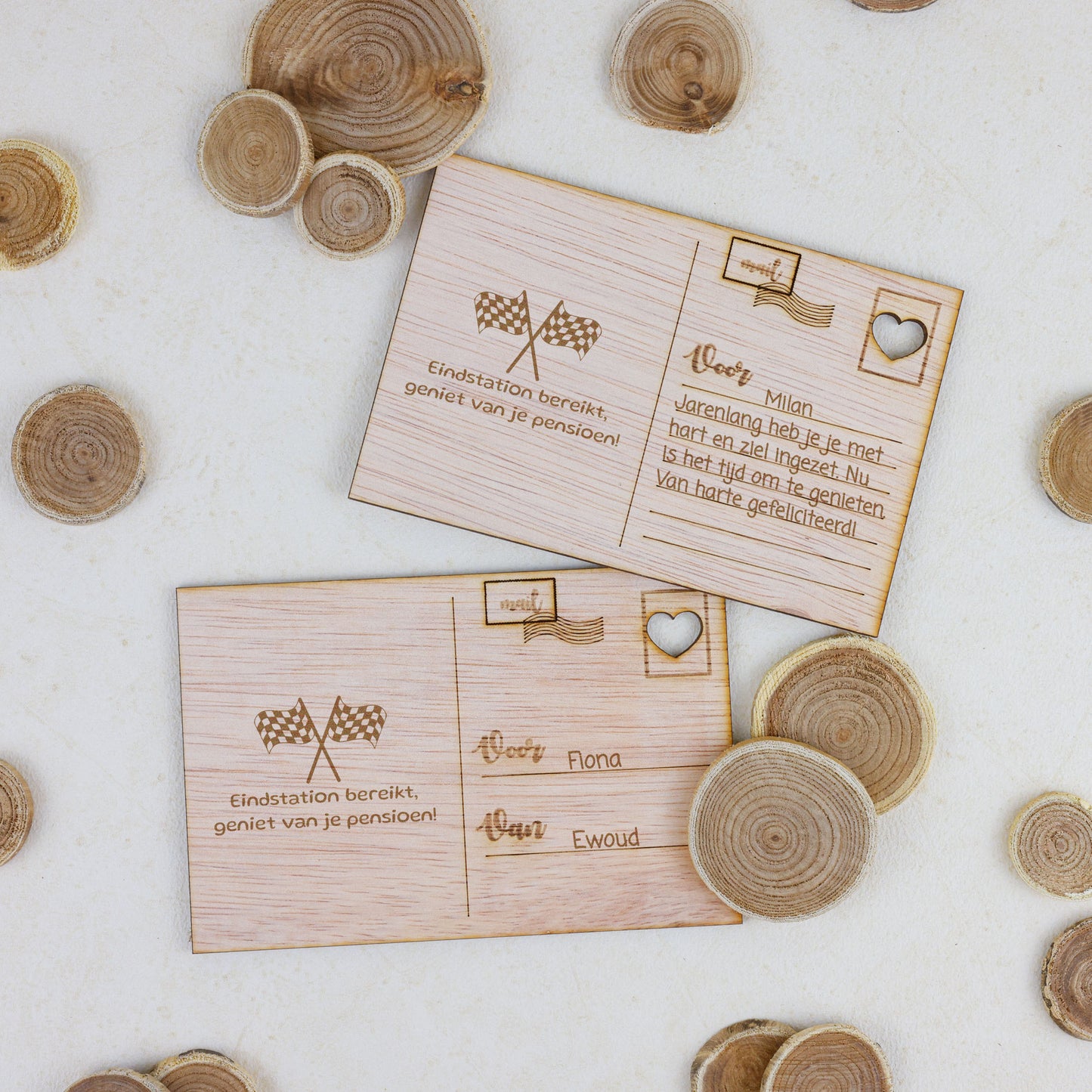 Houten kaart - Eind Station Bereikt