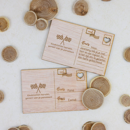 Houten kaart - Eind Station Bereikt