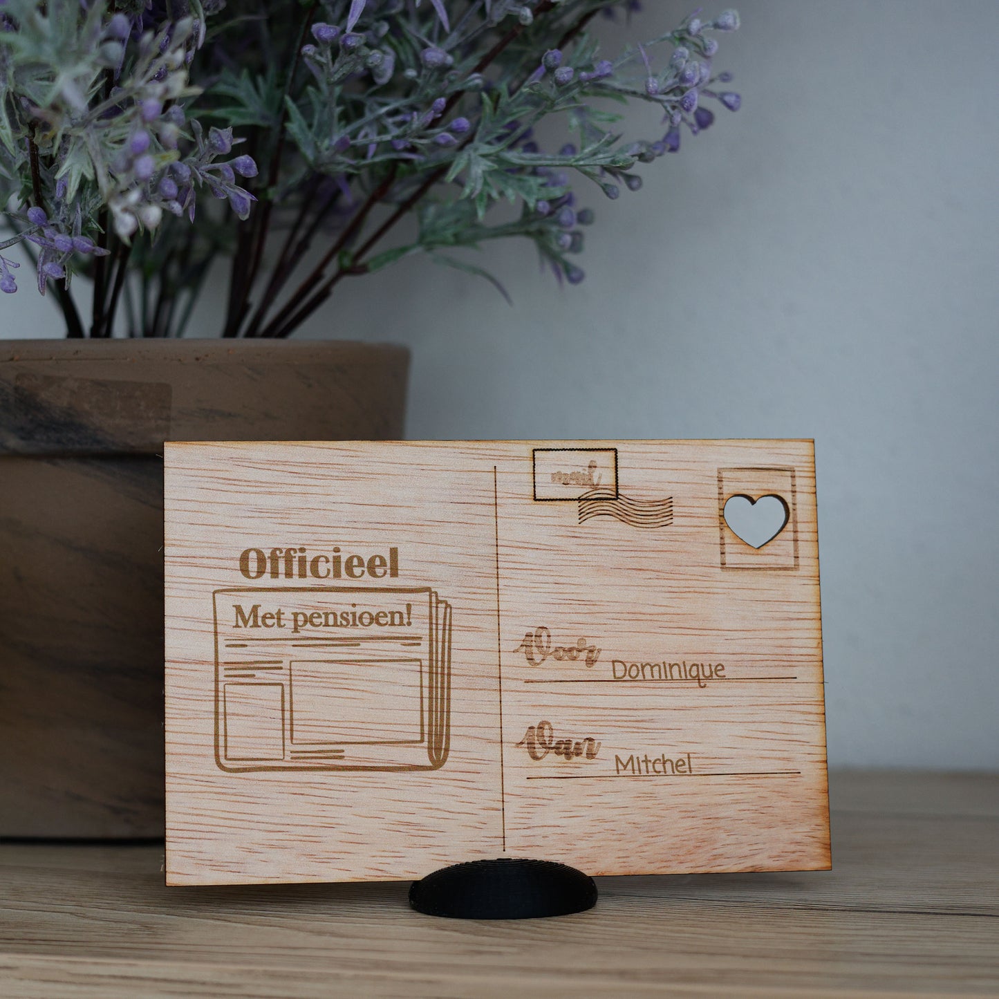 Houten kaart - Officieel! Met pensioen!