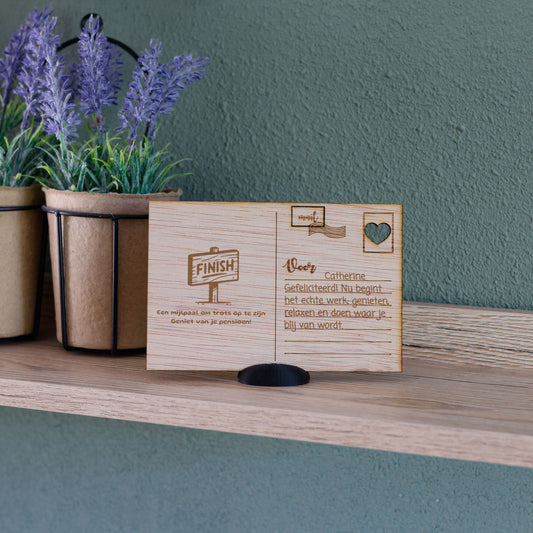 Houten kaart - Een mijlpaal om trots op te zijn.