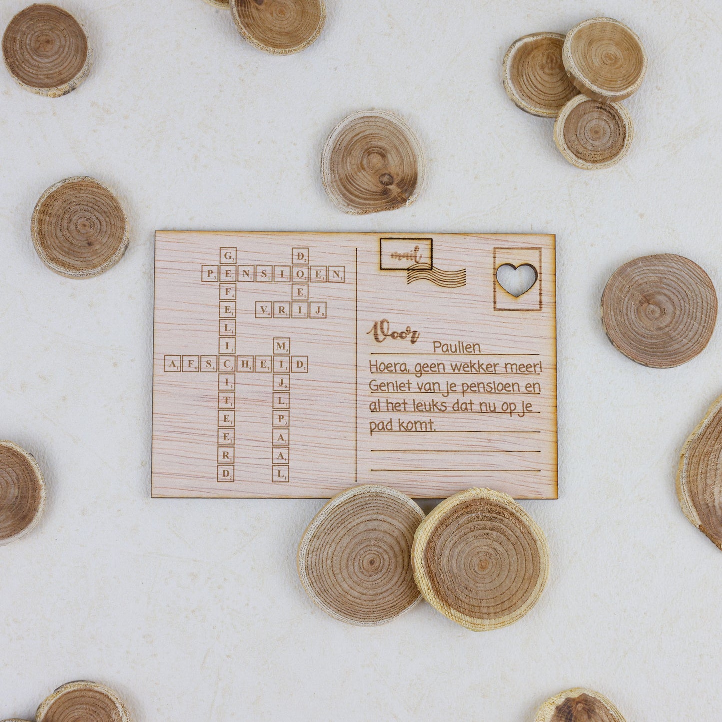 Houten kaart -Pensioen Puzzel