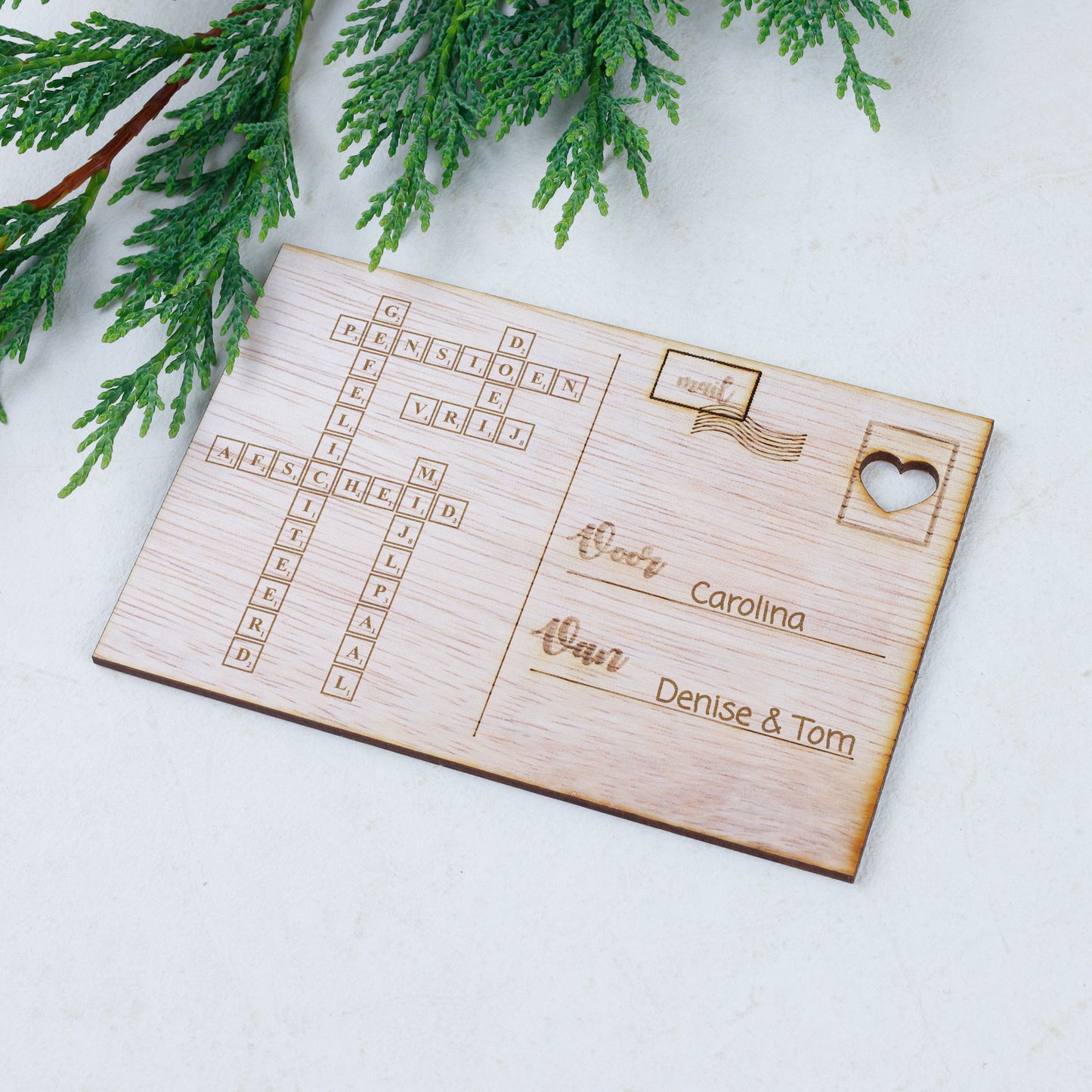 Houten kaart -Pensioen Puzzel