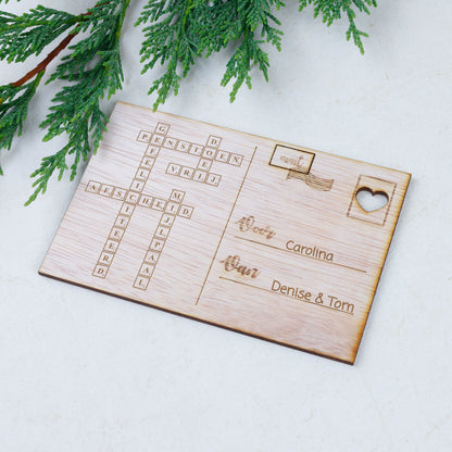 Houten kaart -Pensioen Puzzel