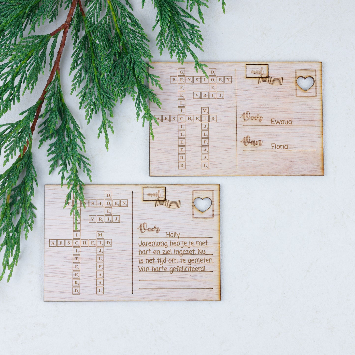 Houten kaart -Pensioen Puzzel