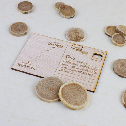 Houten kaart - Vertrekpunt - Eindpunt