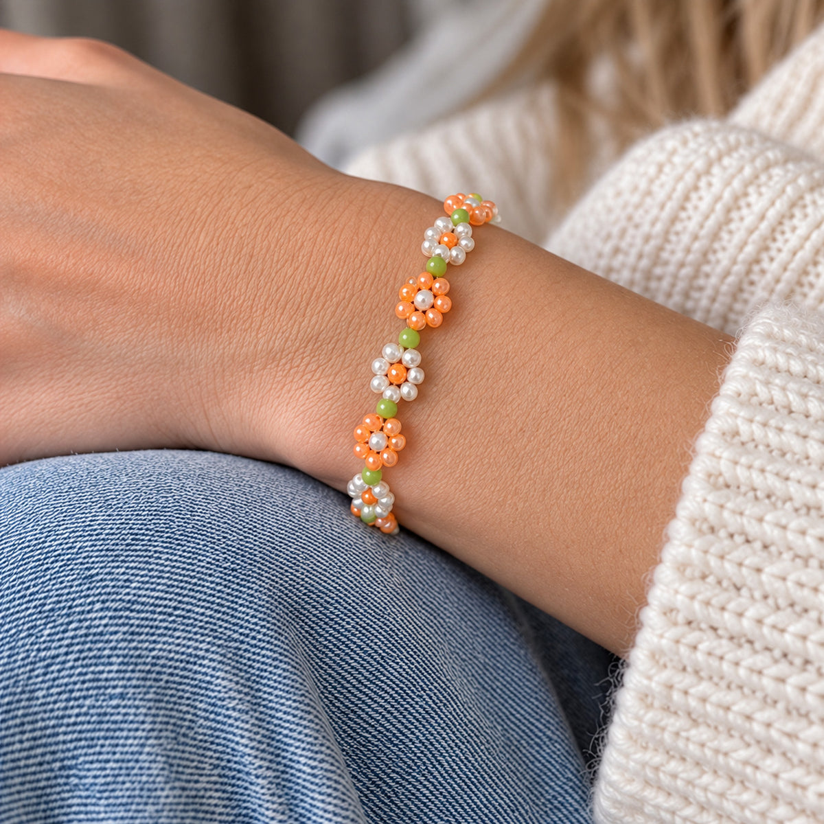 Bloesem Armband - Perzik Zoet