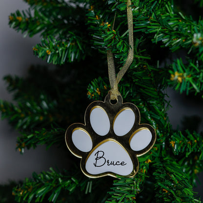 Acryl Kerstbal Goud - Pootje