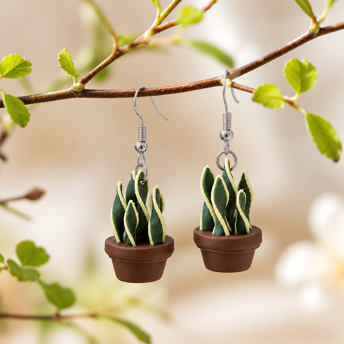 3D Print Oorbel - Sansevieria