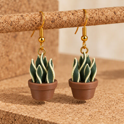 3D Print Oorbel - Sansevieria