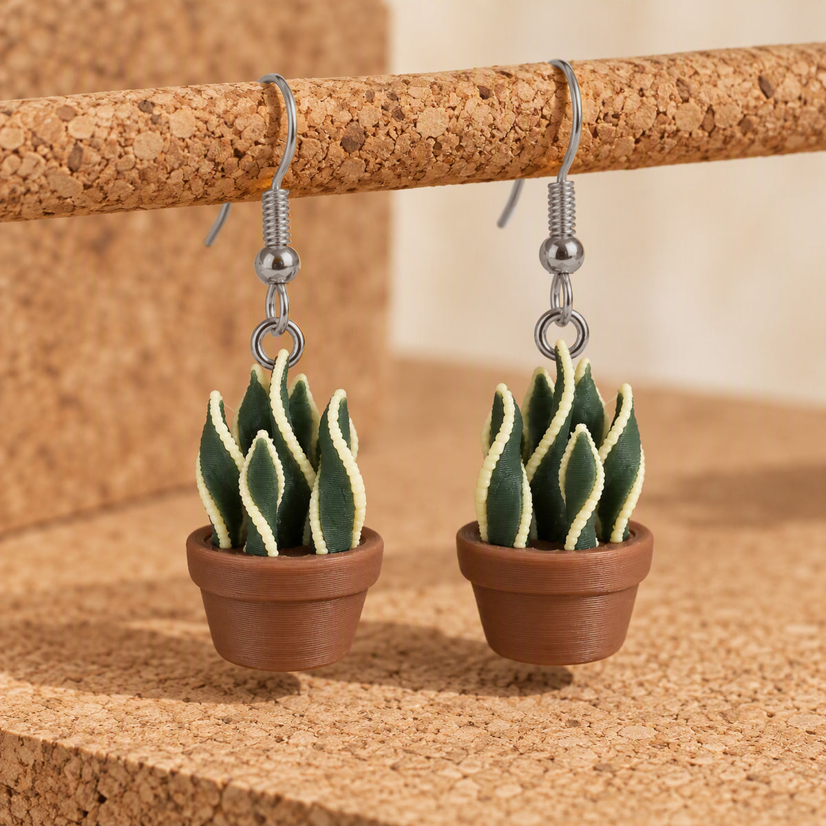 3D Print Oorbel - Sansevieria