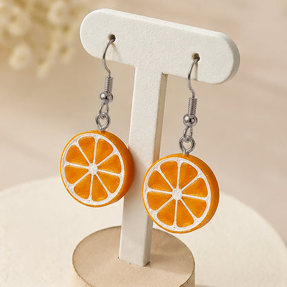 3D Print Oorbel - Sinaasappelschijfje