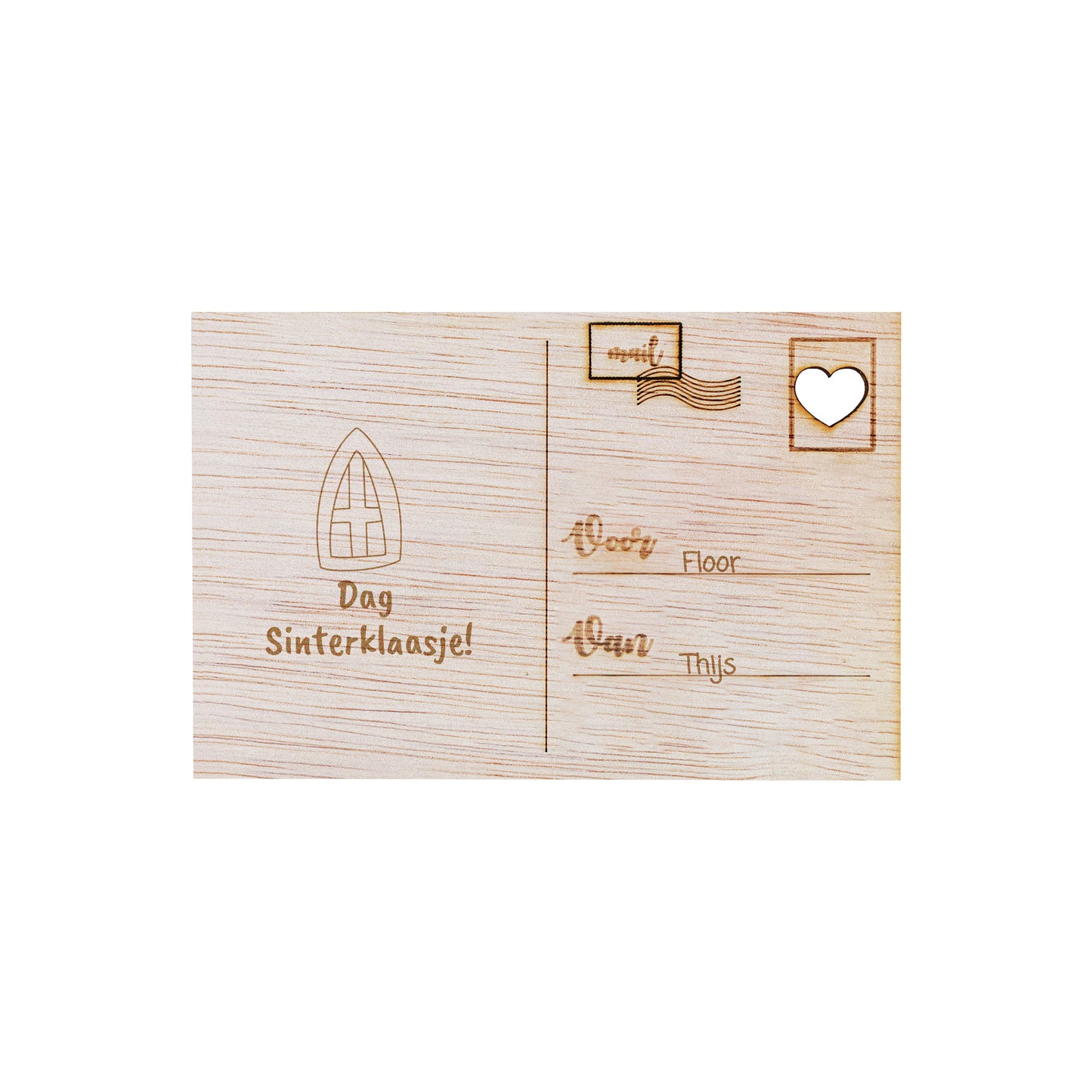 Houten kaart - Dag! Sinterklaas