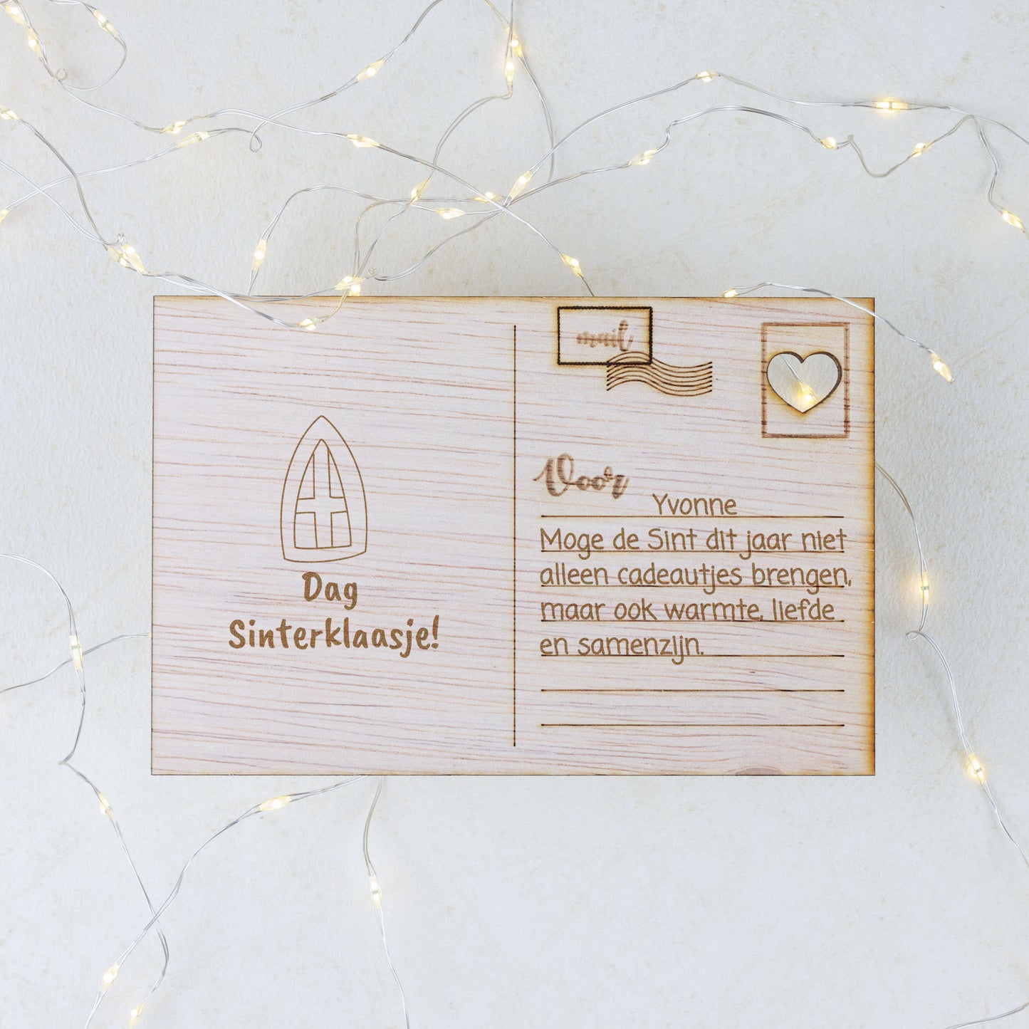 Houten kaart - Dag! Sinterklaas