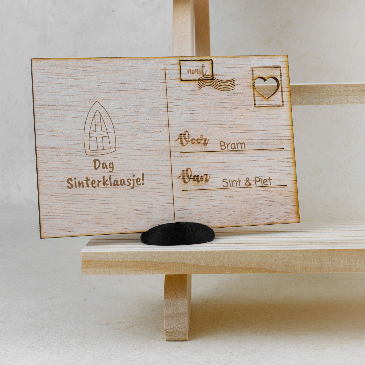 Houten kaart - Dag! Sinterklaas