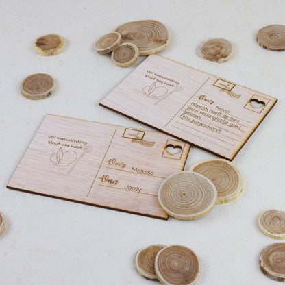 Houten kaart - Vol verwachting klopt ons hart