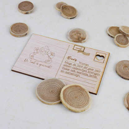 Houten kaart - De sint is geweest!