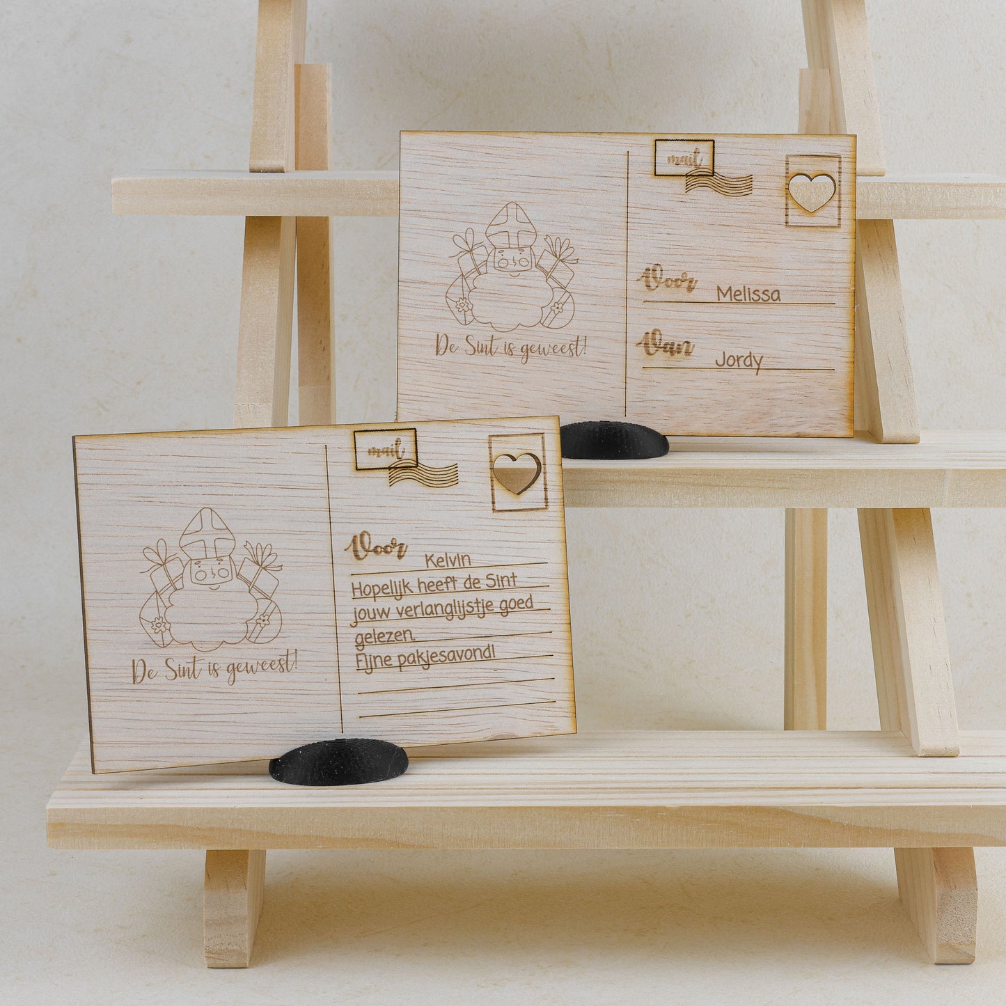 Houten kaart - De sint is geweest!