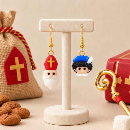 3D Print Oorbel - Set: Sinterklaas + Piet