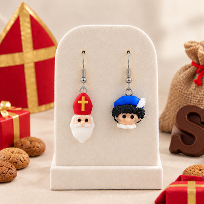3D Print Oorbel - Set: Sinterklaas + Piet