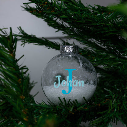 Kerstbal Sneeuw - Naam + Hoofdletter