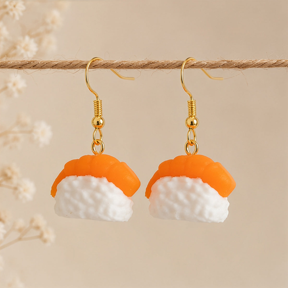 3D Print Oorbel - Sushi 'Nigiri Garnaal'